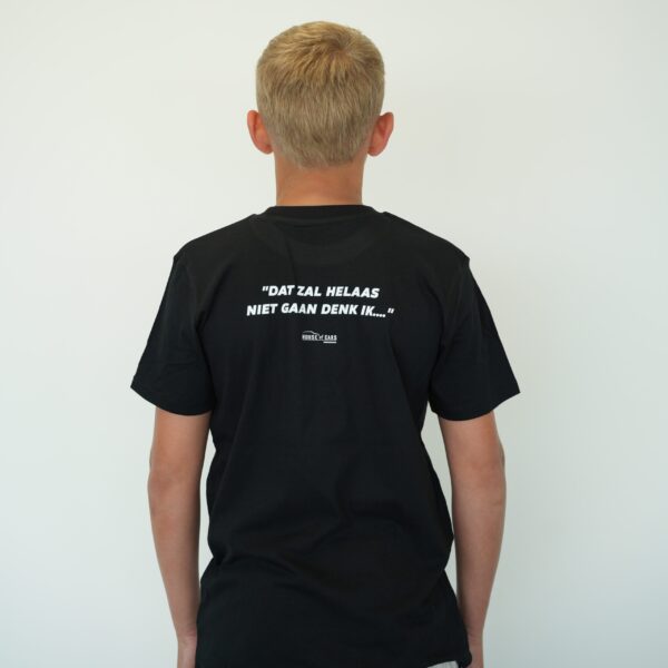 T-shirt kind "Dat zal helaas niet gaan denk ik…" - zwart