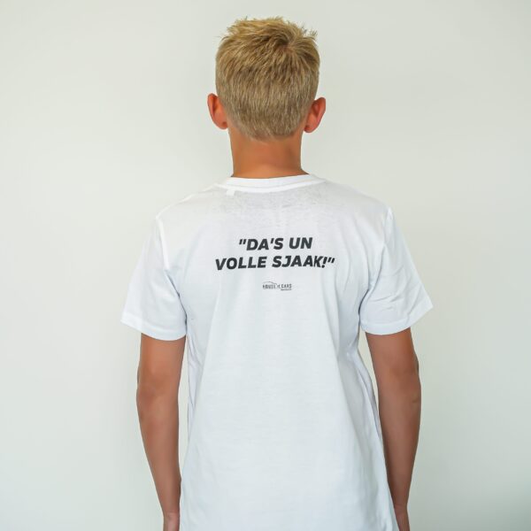T-shirt kind "Das un volle sjaak" - wit
