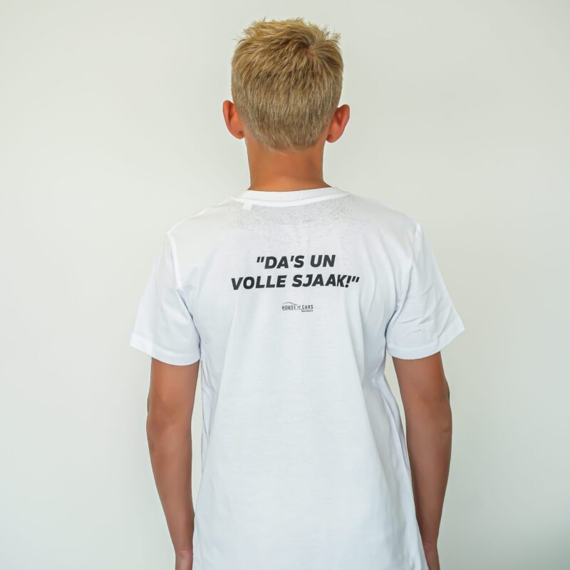 T-shirt kind "Das un volle sjaak" - wit