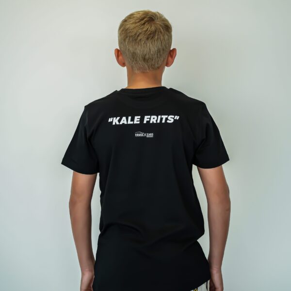 T-shirt kind "Kale Frits" - zwart