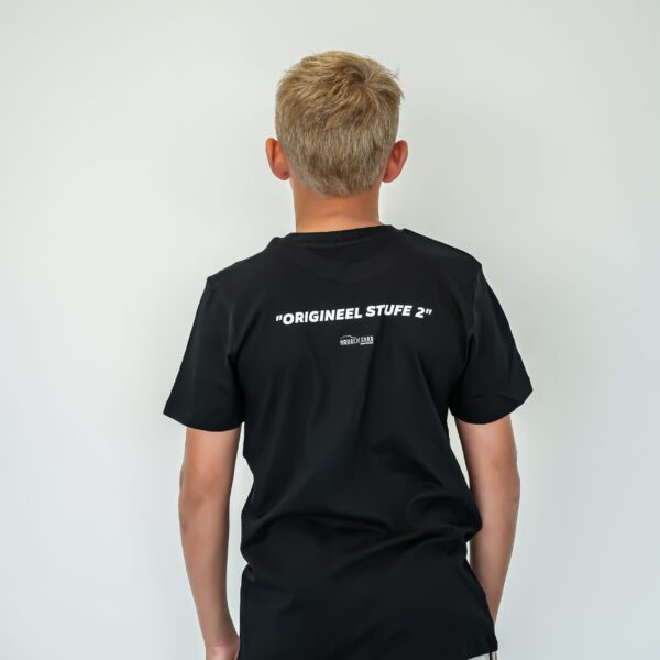 T-shirt kind "Origineel Stufe 2" - zwart