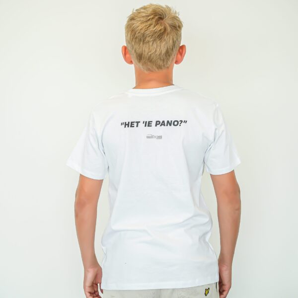 T-shirt kind "Het ie pano" - wit