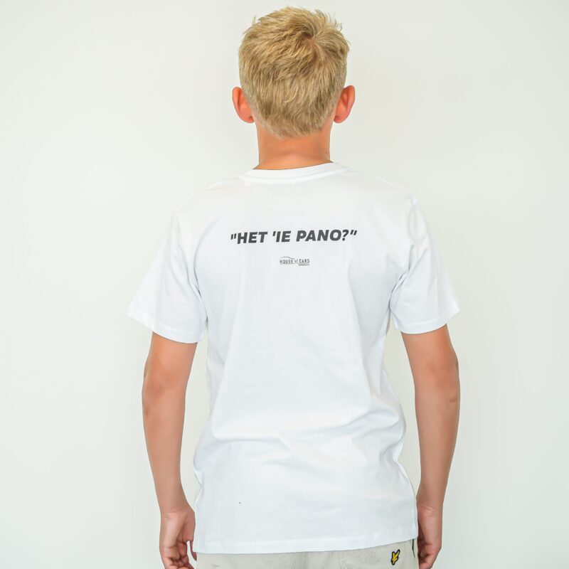 T-shirt kind "Het ie pano" - wit