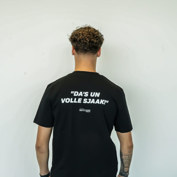 T-shirt "Da's un volle Sjaak" - Zwart