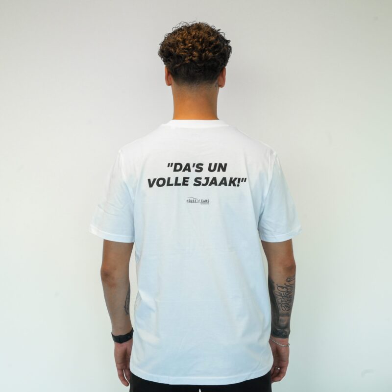 T-shirt "Da's un volle Sjaak" - Wit